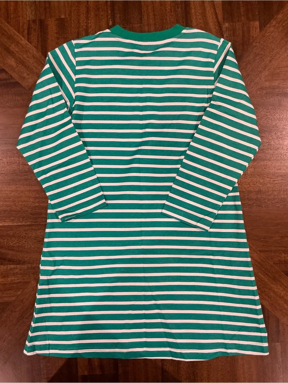 Unbranded Size 6Y Green & White Striped Robin Purse Dress